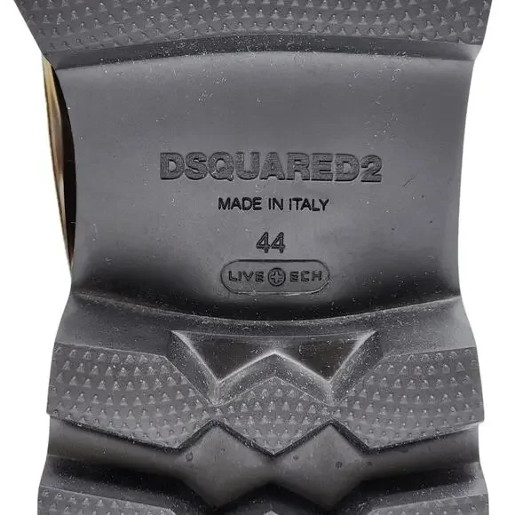 Dsquared2 Rubber and Leather Hiking Duck Boots Black 44 11US $1220